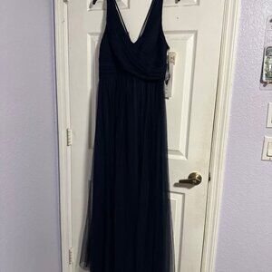 Long dark blue dress